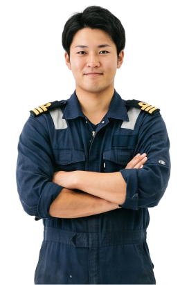 こうえい丸で働く船員